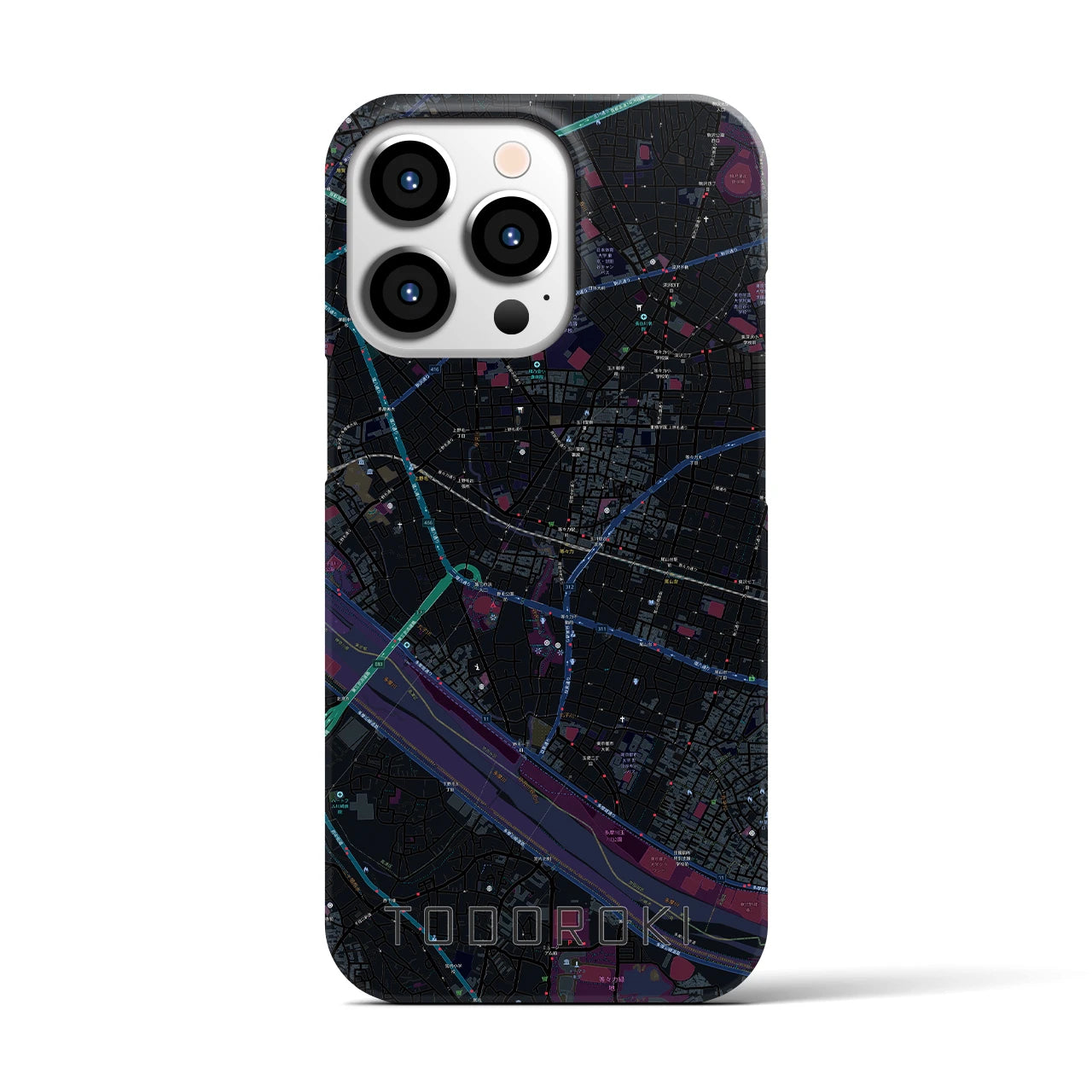 【等々力(東京都)】地図柄iPhoneケース(バックカバータイプ)