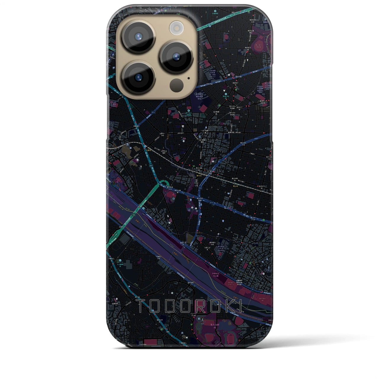 【等々力(東京都)】地図柄iPhoneケース(バックカバータイプ)