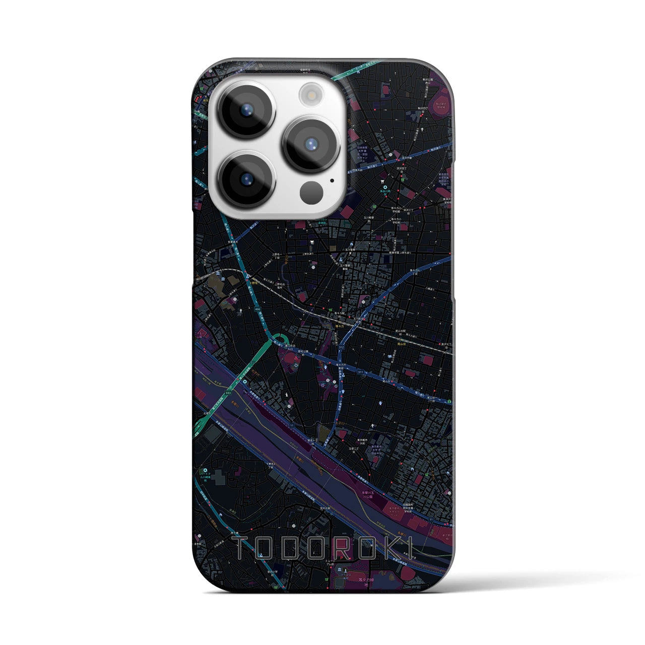 【等々力(東京都)】地図柄iPhoneケース(バックカバータイプ)