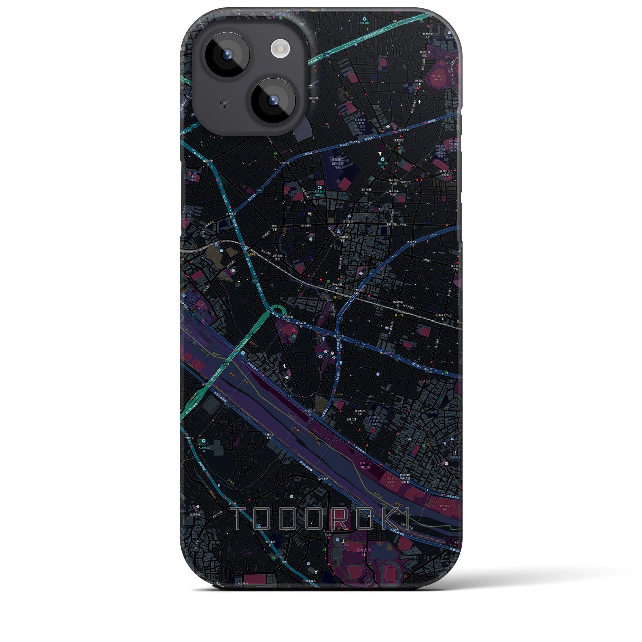【等々力(東京都)】地図柄iPhoneケース(バックカバータイプ)