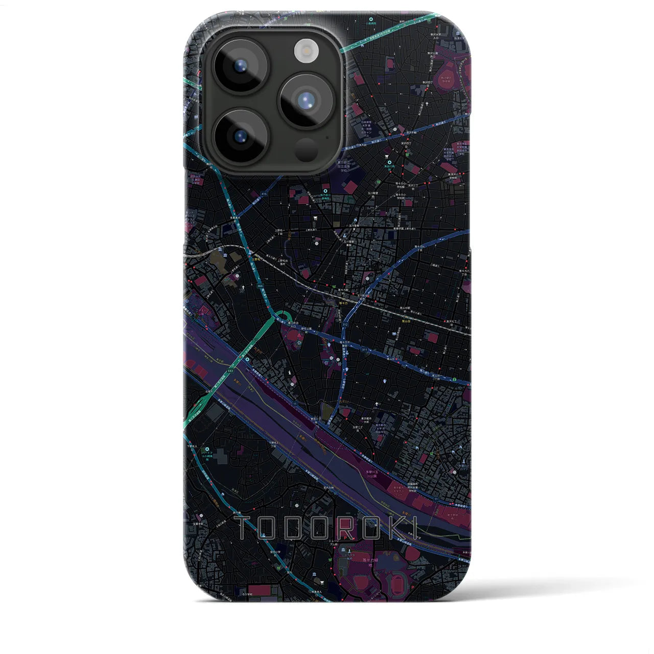 【等々力(東京都)】地図柄iPhoneケース(バックカバータイプ)