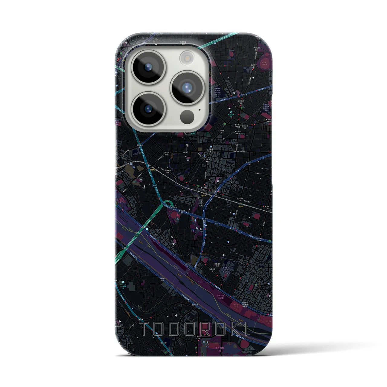 【等々力(東京都)】地図柄iPhoneケース(バックカバータイプ)