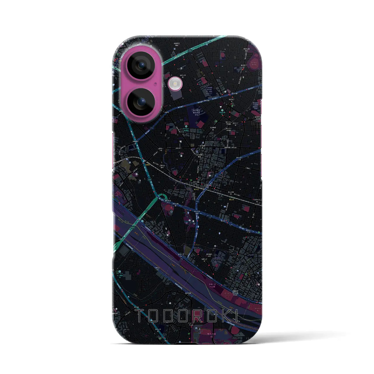 【等々力(東京都)】地図柄iPhoneケース(バックカバータイプ)
