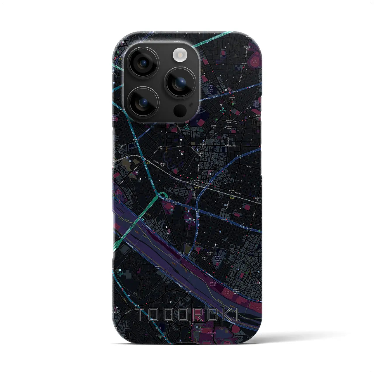 【等々力(東京都)】地図柄iPhoneケース(バックカバータイプ)