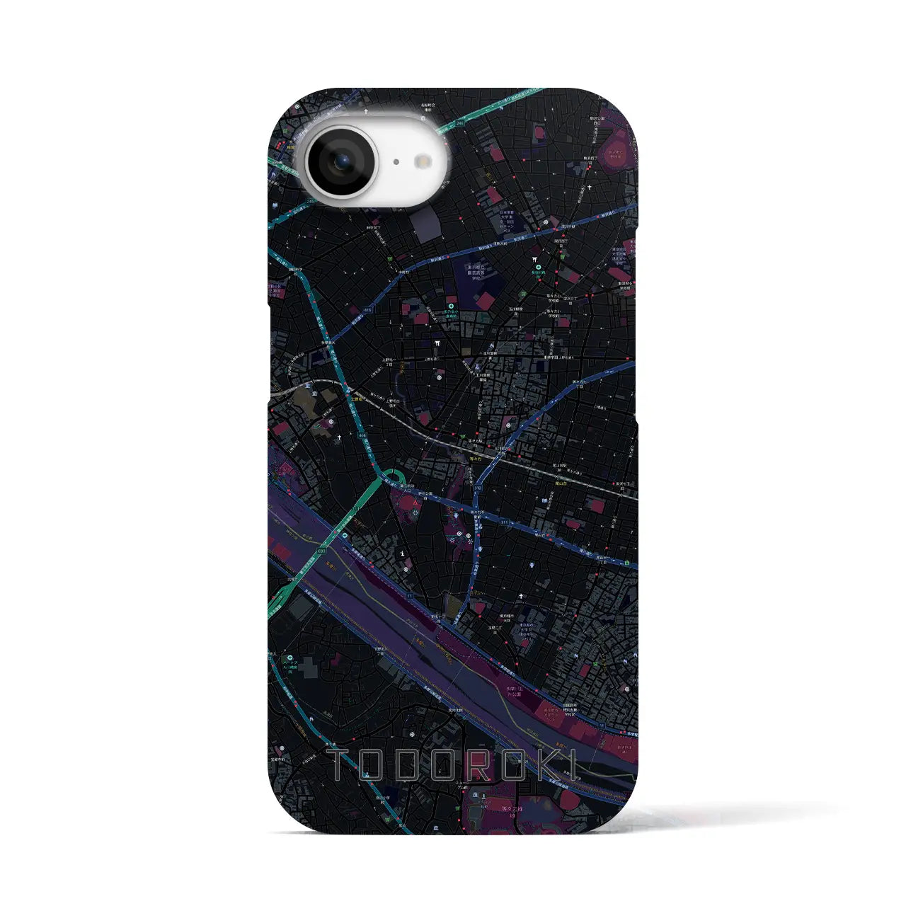 【等々力(東京都)】地図柄iPhoneケース(バックカバータイプ)