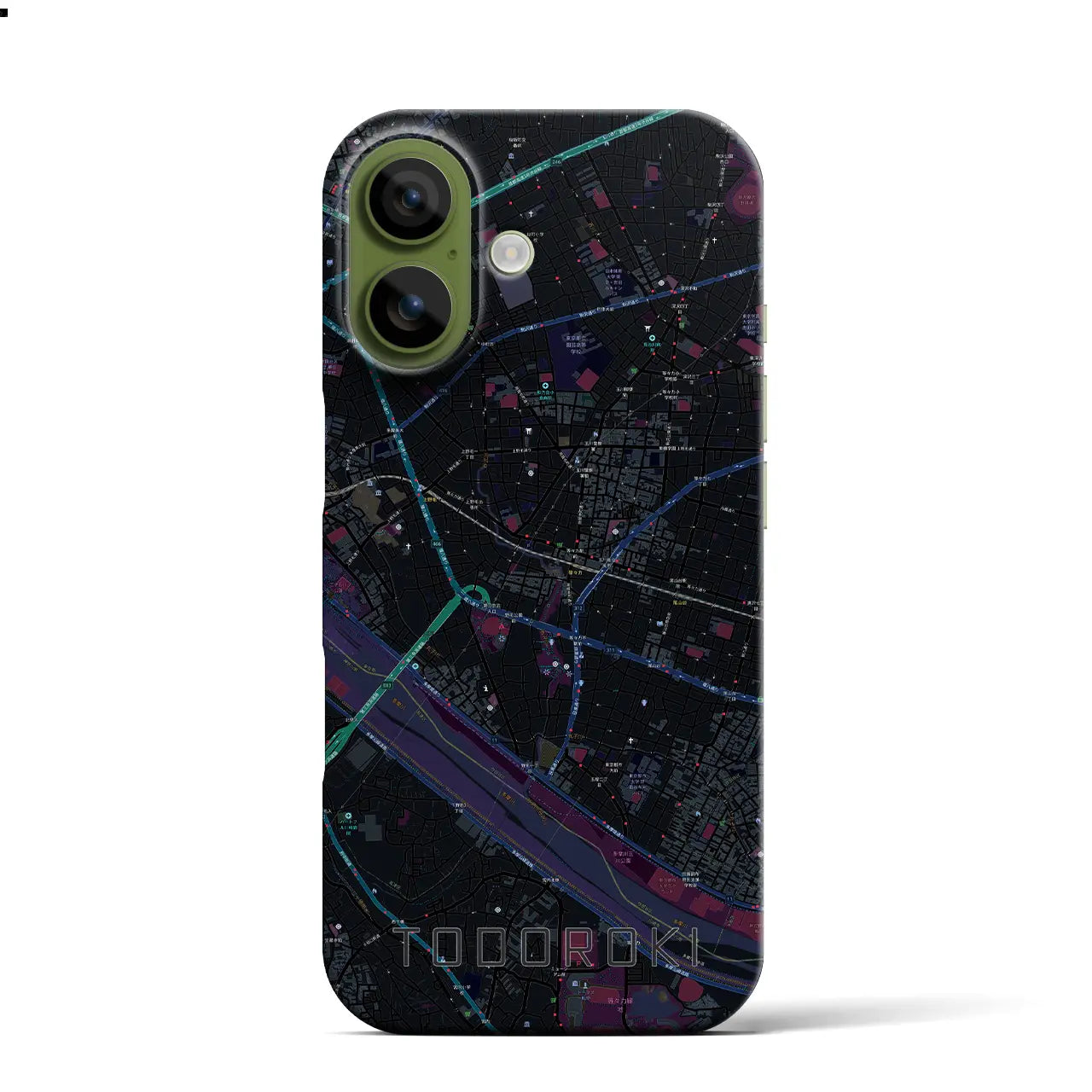 【等々力(東京都)】地図柄iPhoneケース(バックカバータイプ)