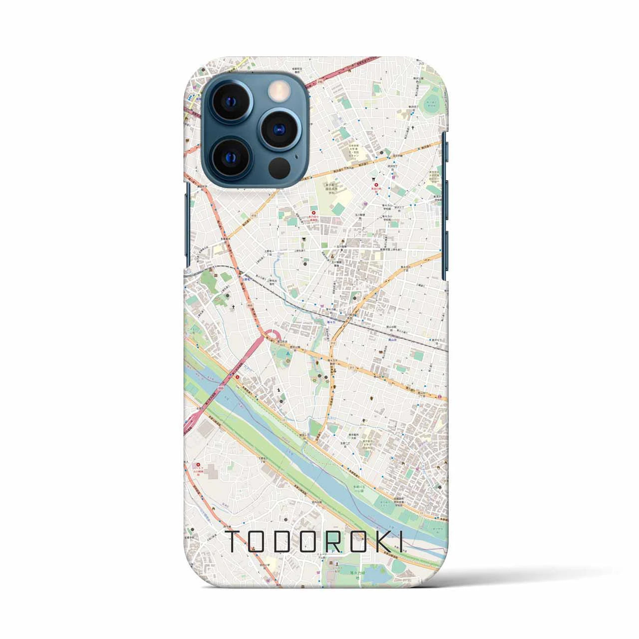 【等々力(東京都)】地図柄iPhoneケース(バックカバータイプ)