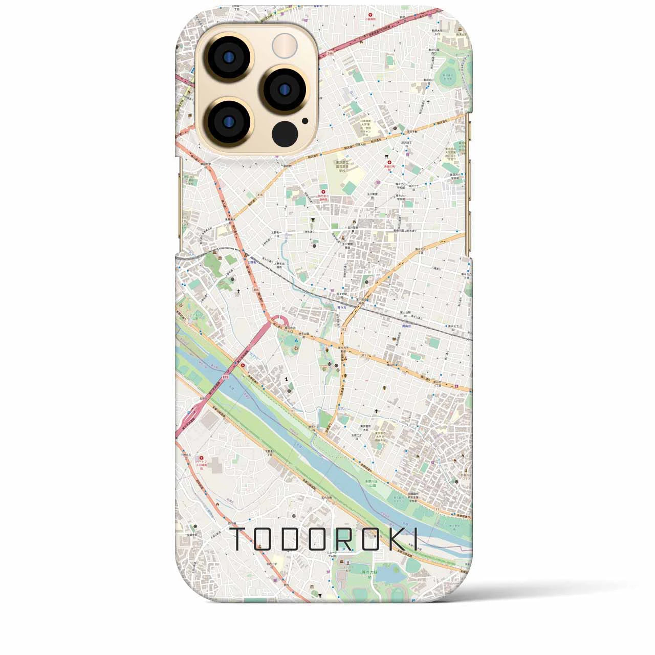 【等々力(東京都)】地図柄iPhoneケース(バックカバータイプ)