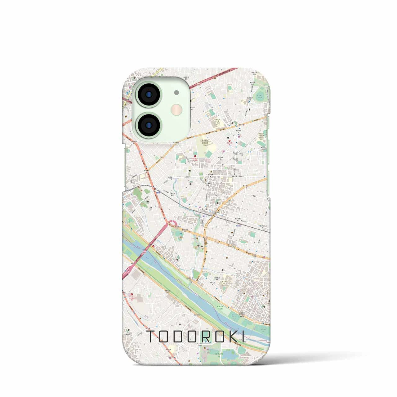 【等々力(東京都)】地図柄iPhoneケース(バックカバータイプ)