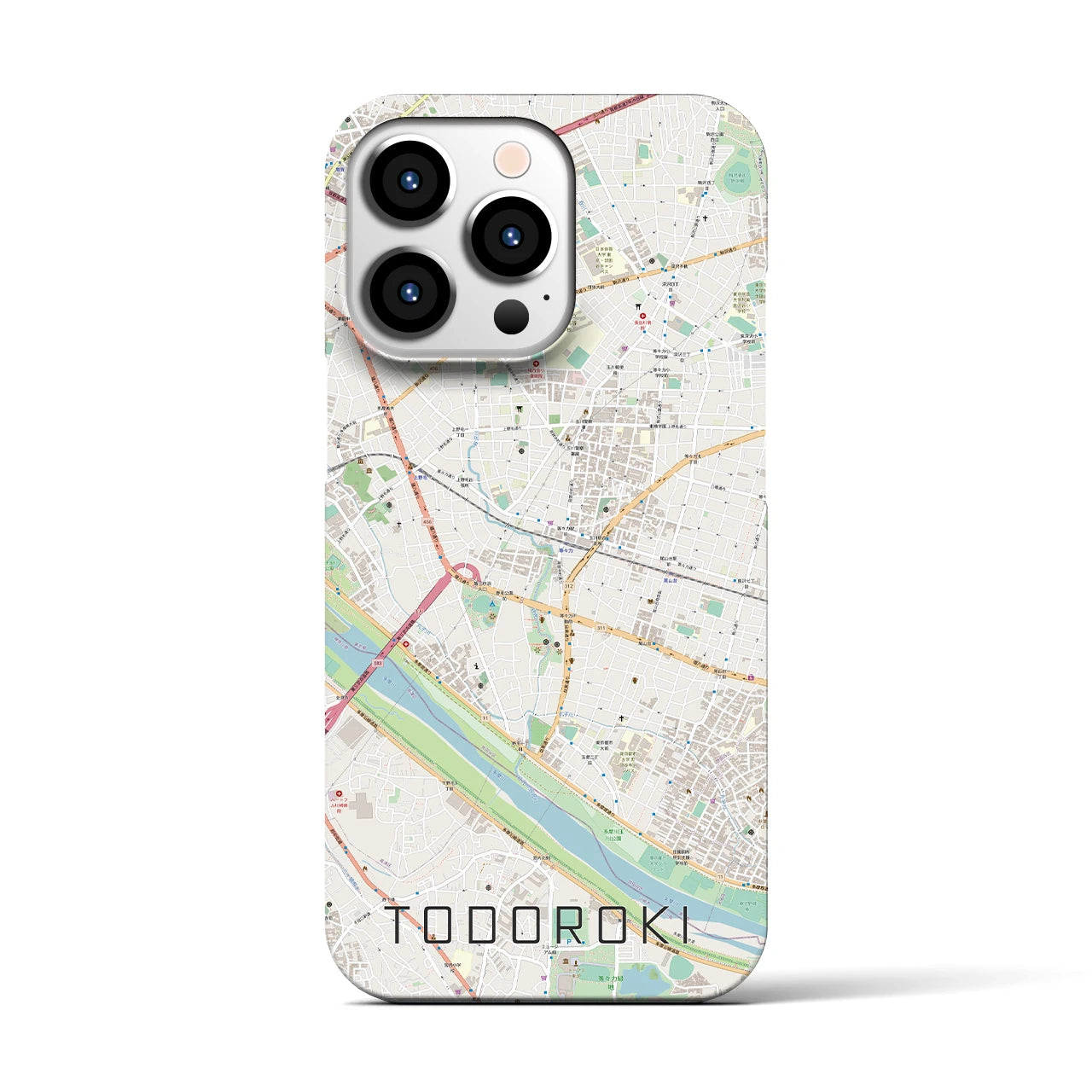 【等々力(東京都)】地図柄iPhoneケース(バックカバータイプ)