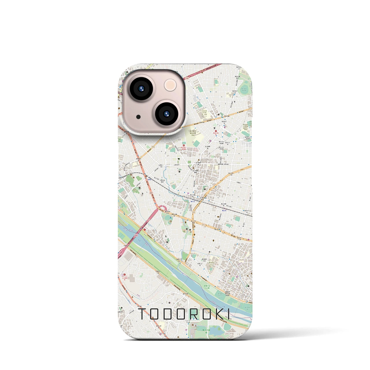 【等々力(東京都)】地図柄iPhoneケース(バックカバータイプ)