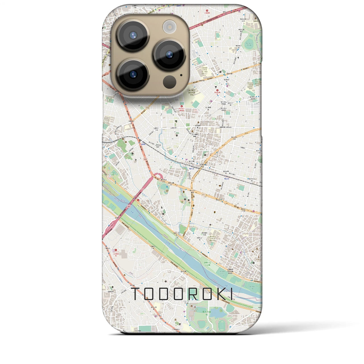 【等々力(東京都)】地図柄iPhoneケース(バックカバータイプ)