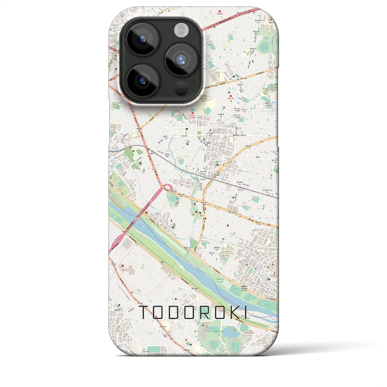 【等々力(東京都)】地図柄iPhoneケース(バックカバータイプ)