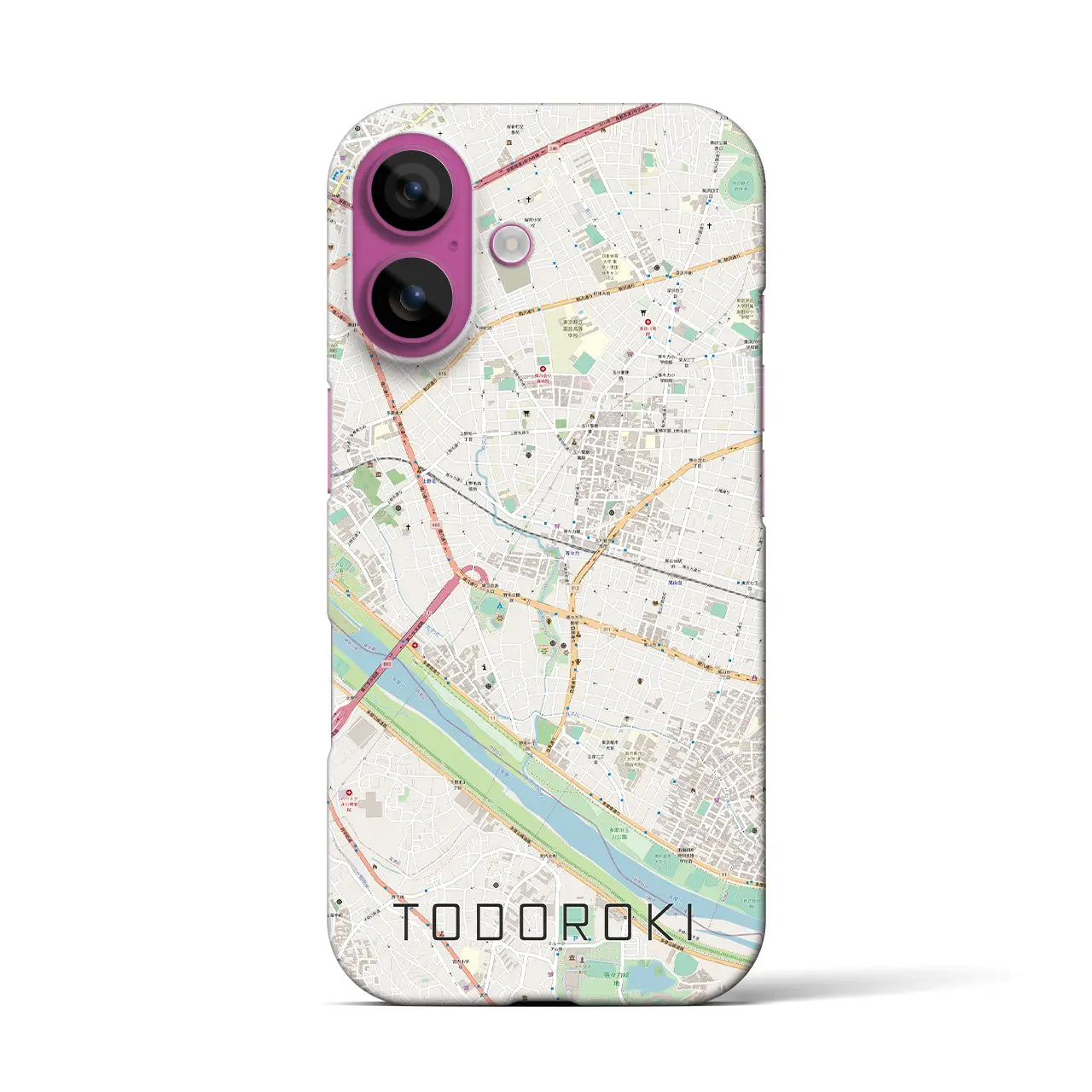 【等々力(東京都)】地図柄iPhoneケース(バックカバータイプ)