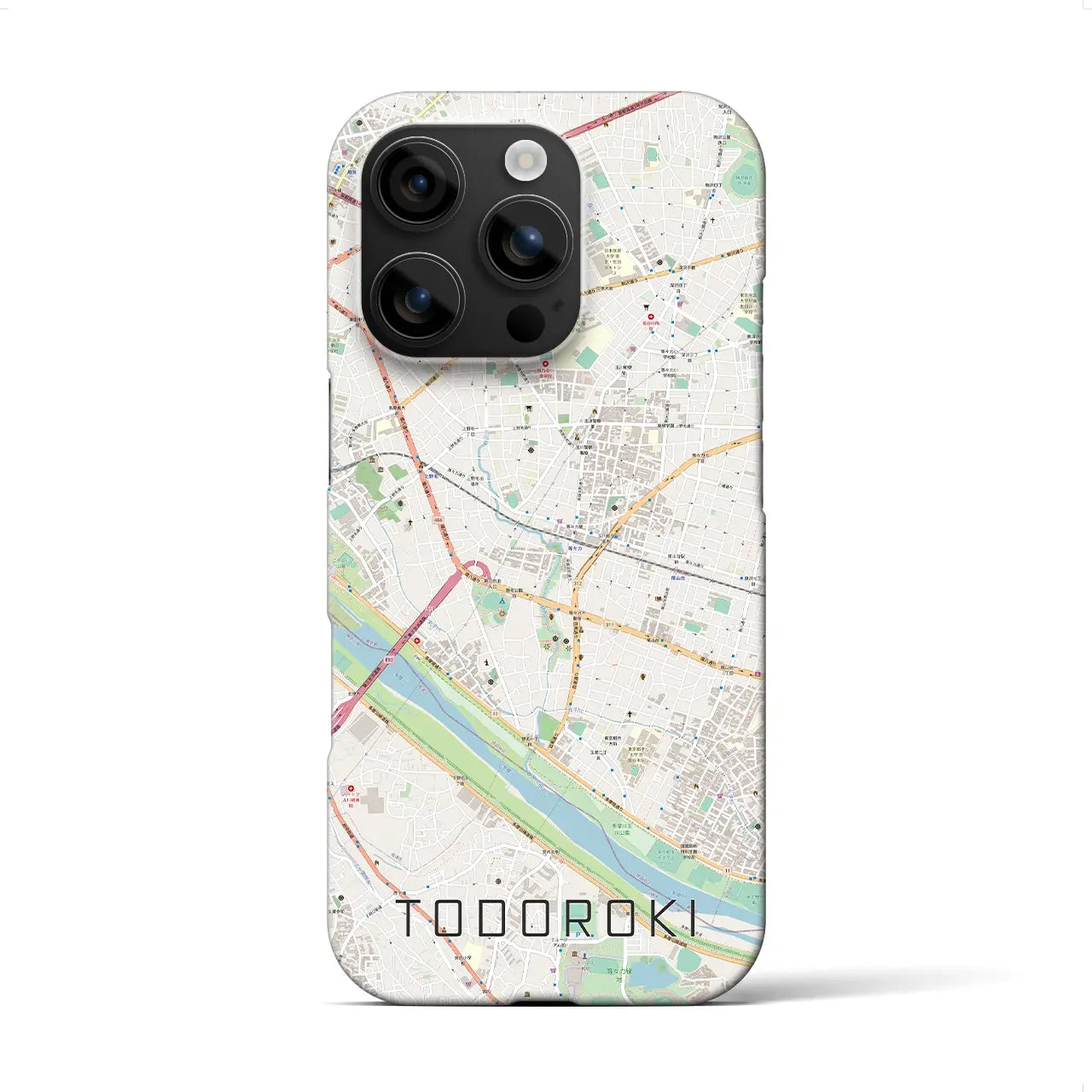 【等々力(東京都)】地図柄iPhoneケース(バックカバータイプ)