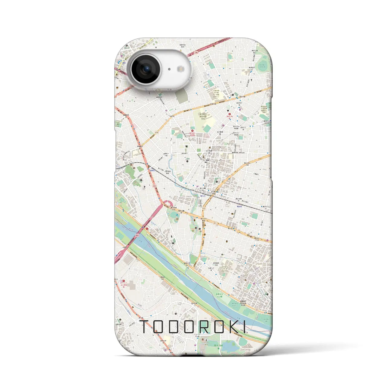 【等々力(東京都)】地図柄iPhoneケース(バックカバータイプ)