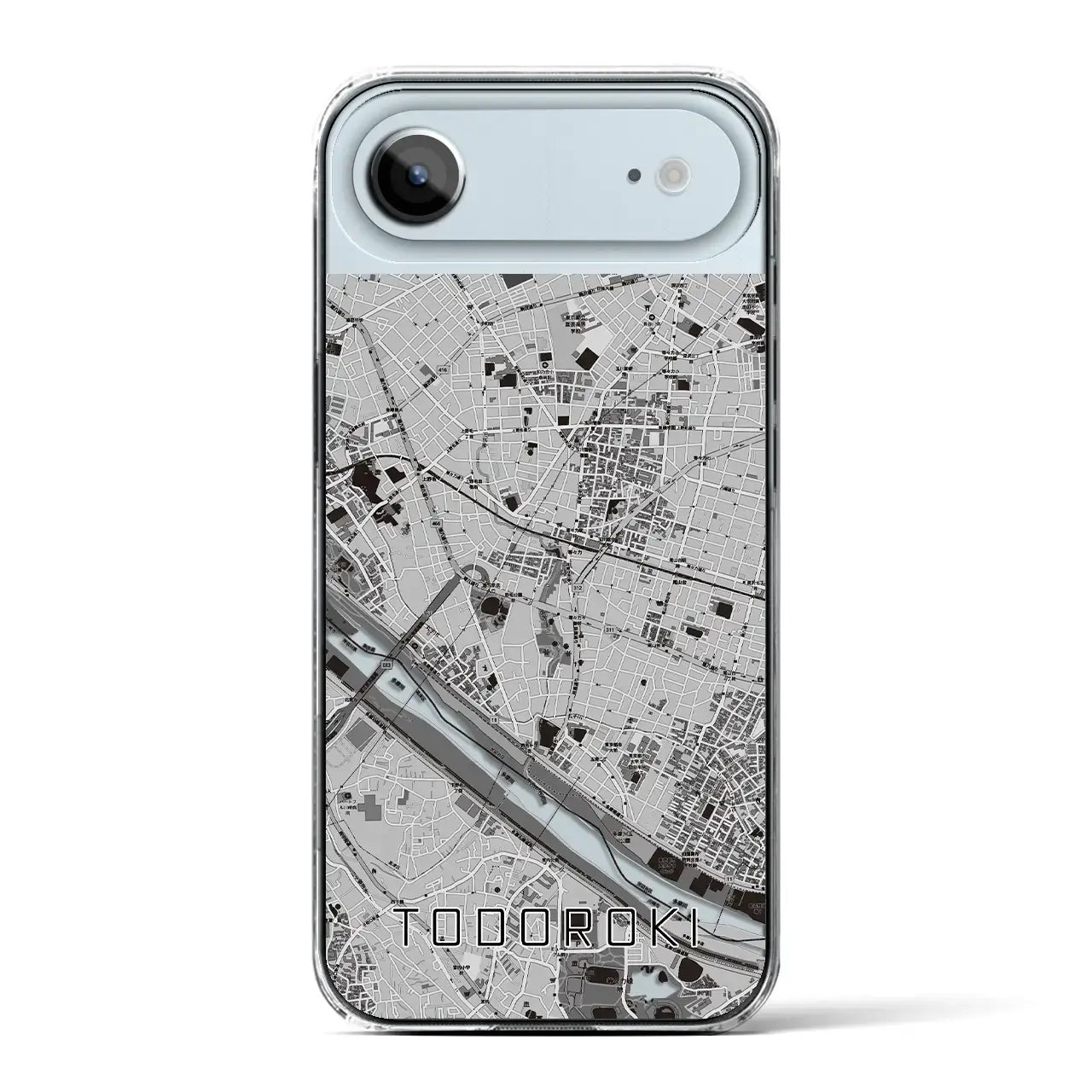 【等々力(東京都)】地図柄iPhoneケース(クリアタイプ)