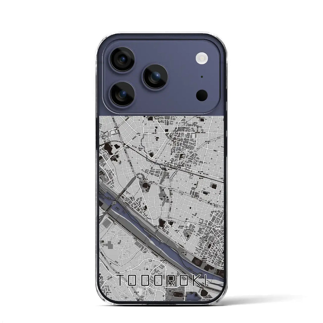 【等々力(東京都)】地図柄iPhoneケース(クリアタイプ)