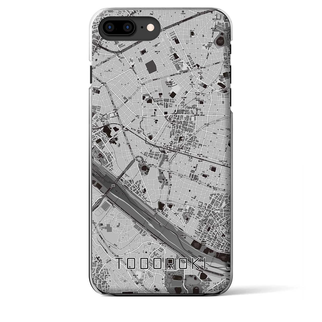 【等々力(東京都)】地図柄iPhoneケース(クリアタイプ)