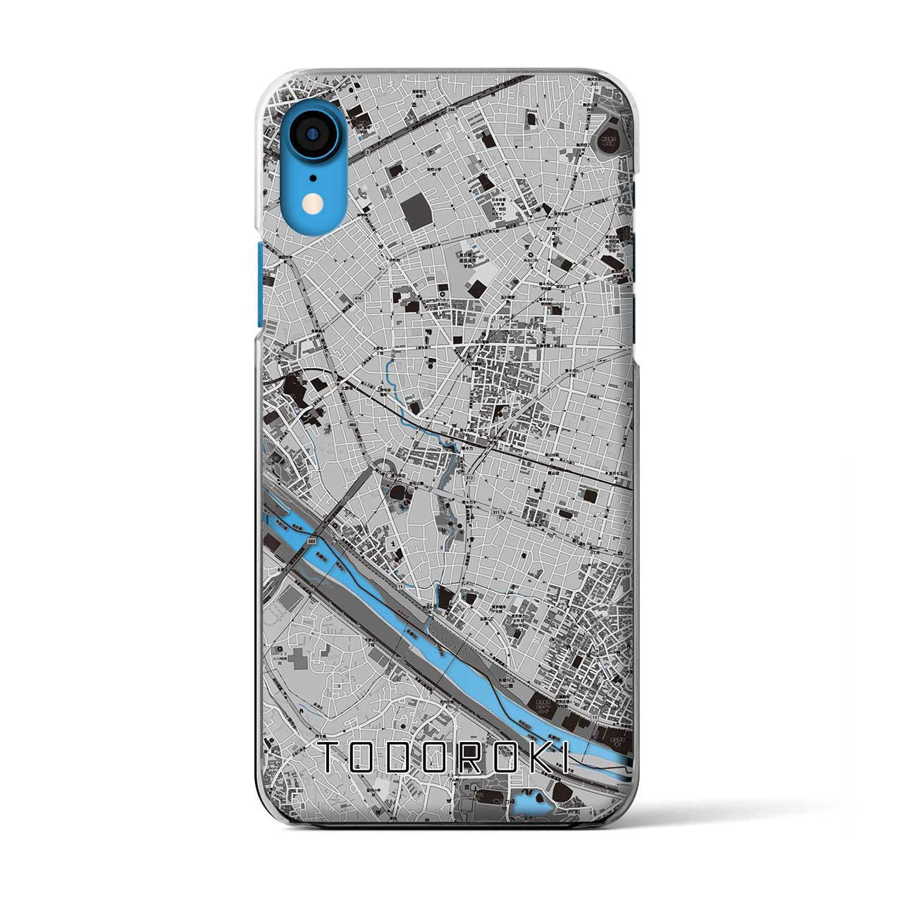 【等々力(東京都)】地図柄iPhoneケース(クリアタイプ)
