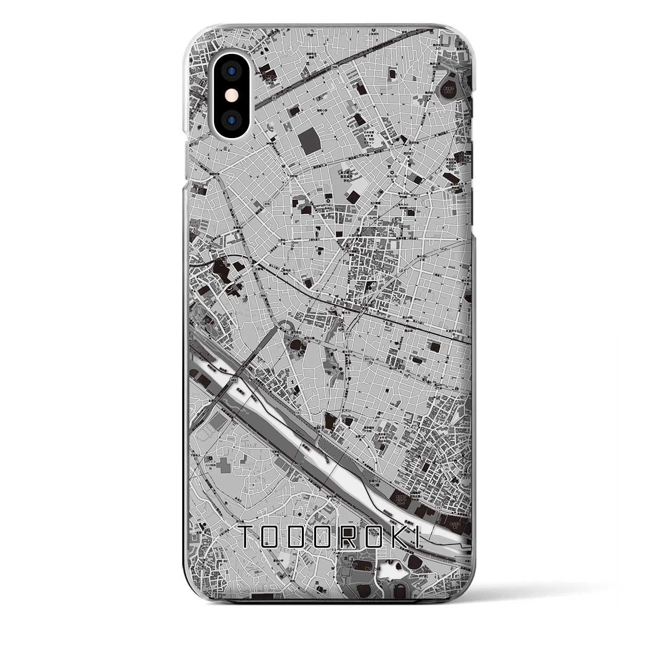 【等々力(東京都)】地図柄iPhoneケース(クリアタイプ)