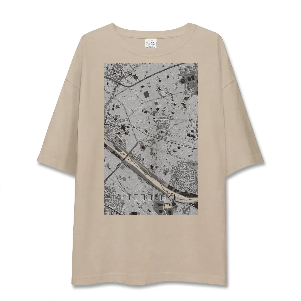 【等々力(東京都)】地図柄ビッグシルエットTシャツ
