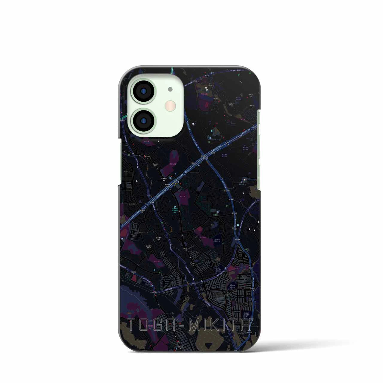 【栂・美木多(大阪府)】地図柄iPhoneケース(バックカバータイプ)