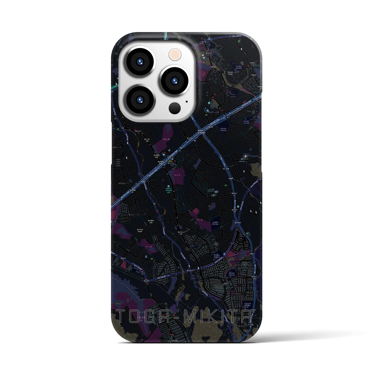 【栂・美木多(大阪府)】地図柄iPhoneケース(バックカバータイプ)