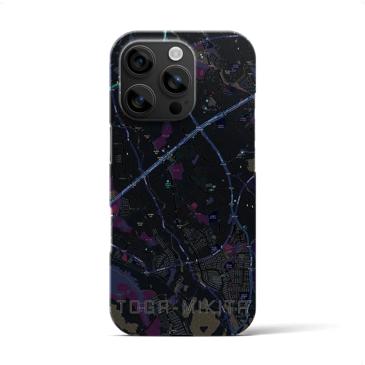 【栂・美木多(大阪府)】地図柄iPhoneケース(バックカバータイプ)