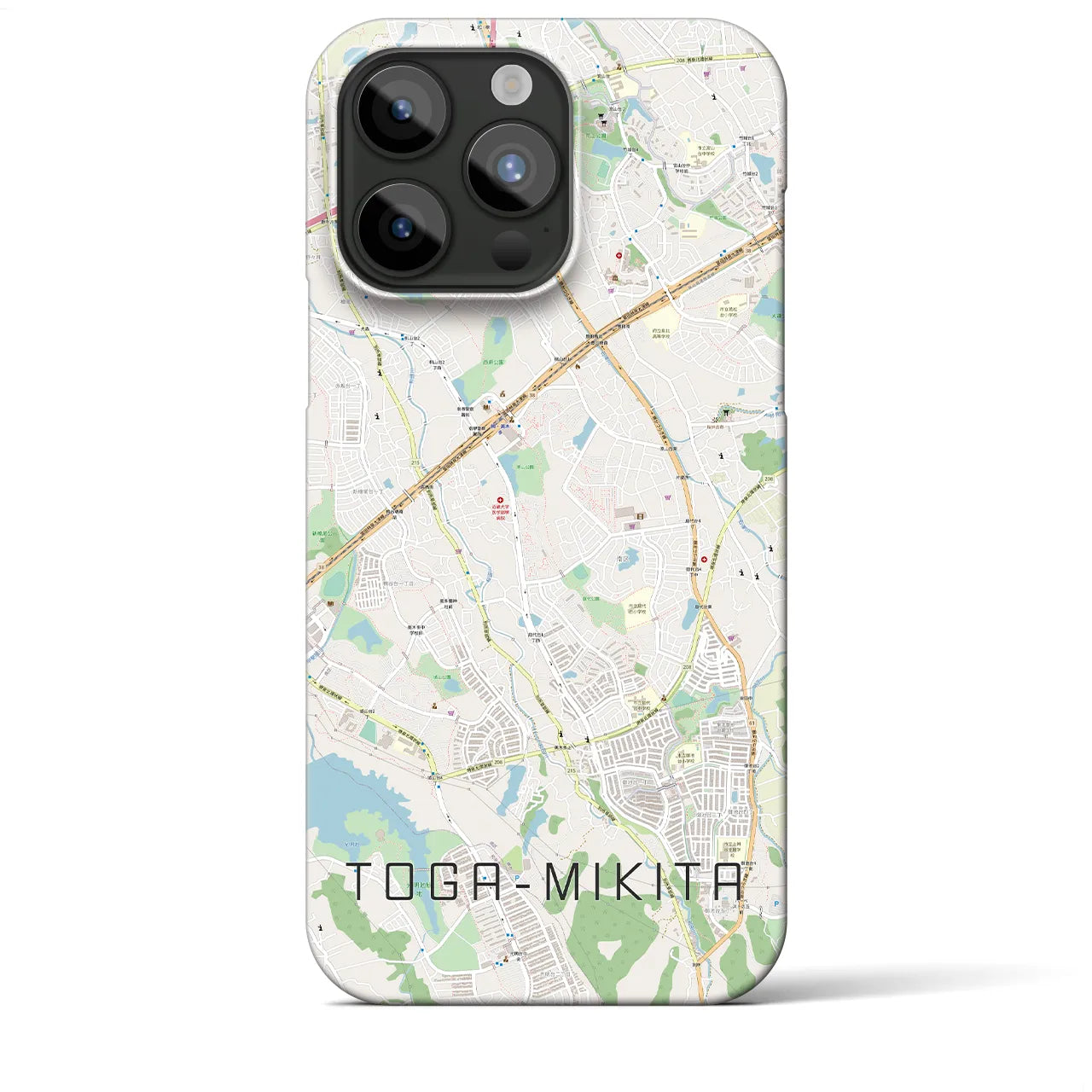 【栂・美木多(大阪府)】地図柄iPhoneケース(バックカバータイプ)