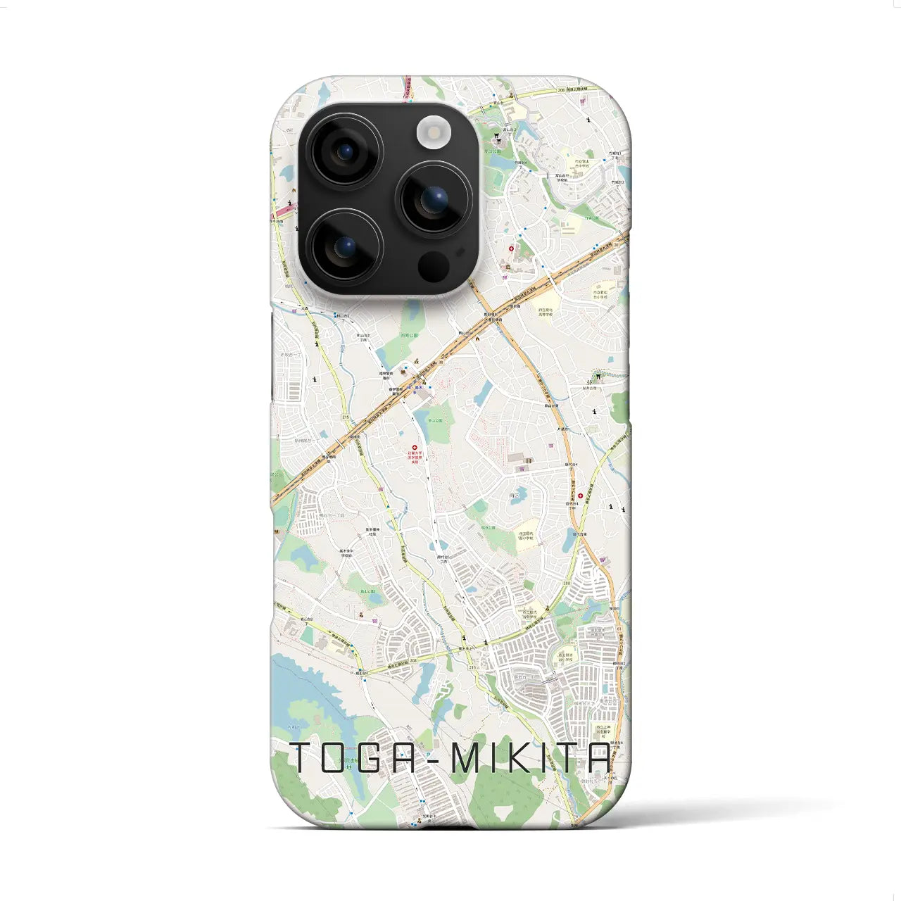 【栂・美木多(大阪府)】地図柄iPhoneケース(バックカバータイプ)