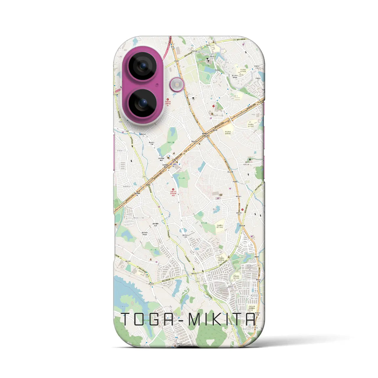 【栂・美木多(大阪府)】地図柄iPhoneケース(バックカバータイプ)