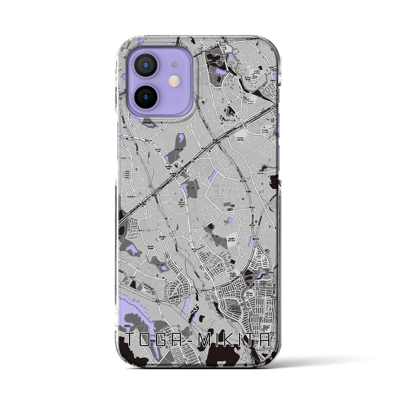 【栂・美木多(大阪府)】地図柄iPhoneケース(クリアタイプ)