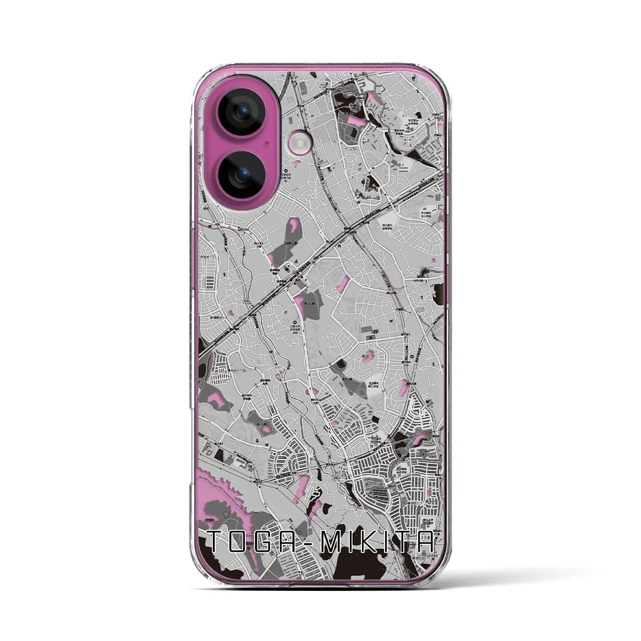 【栂・美木多(大阪府)】地図柄iPhoneケース(クリアタイプ)