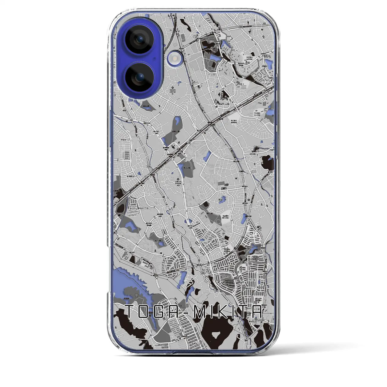 【栂・美木多(大阪府)】地図柄iPhoneケース(クリアタイプ)