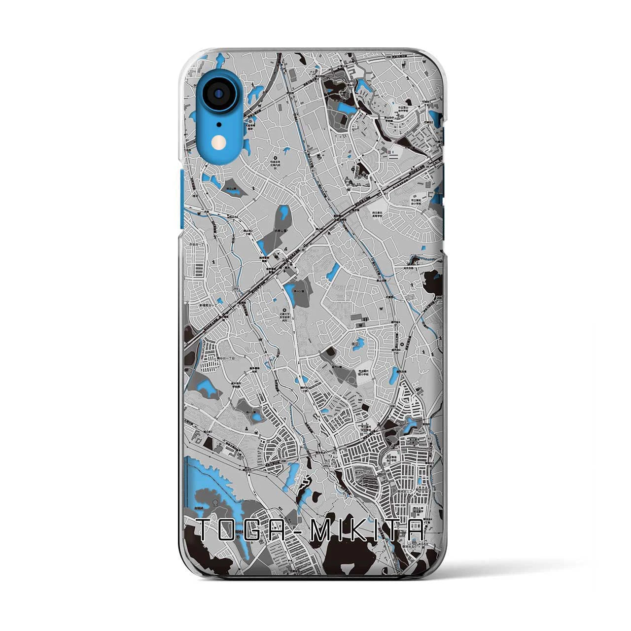 【栂・美木多(大阪府)】地図柄iPhoneケース(クリアタイプ)