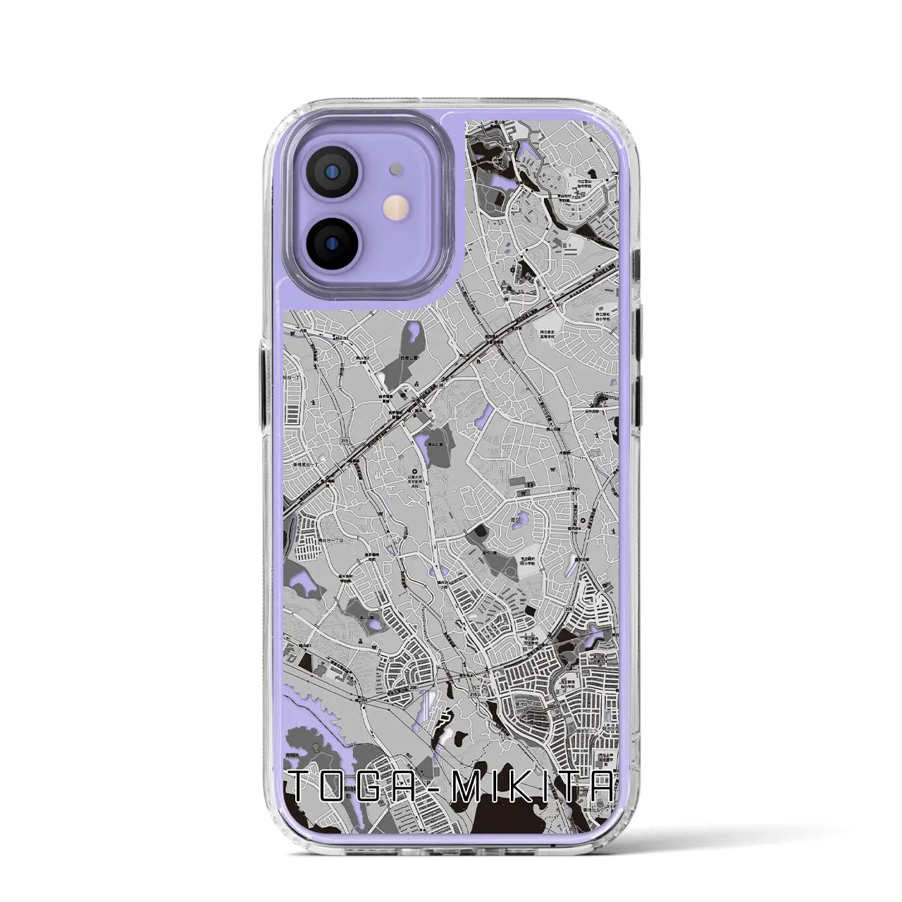 【栂・美木多(大阪府)】地図柄iPhoneケース(MagSafeタイプ)