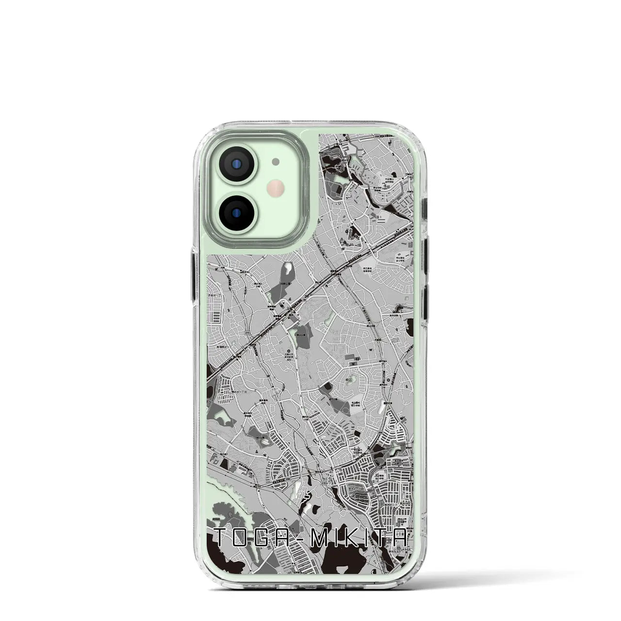 【栂・美木多(大阪府)】地図柄iPhoneケース(MagSafeタイプ)