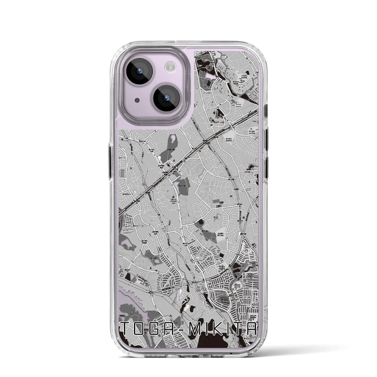 【栂・美木多(大阪府)】地図柄iPhoneケース(MagSafeタイプ)
