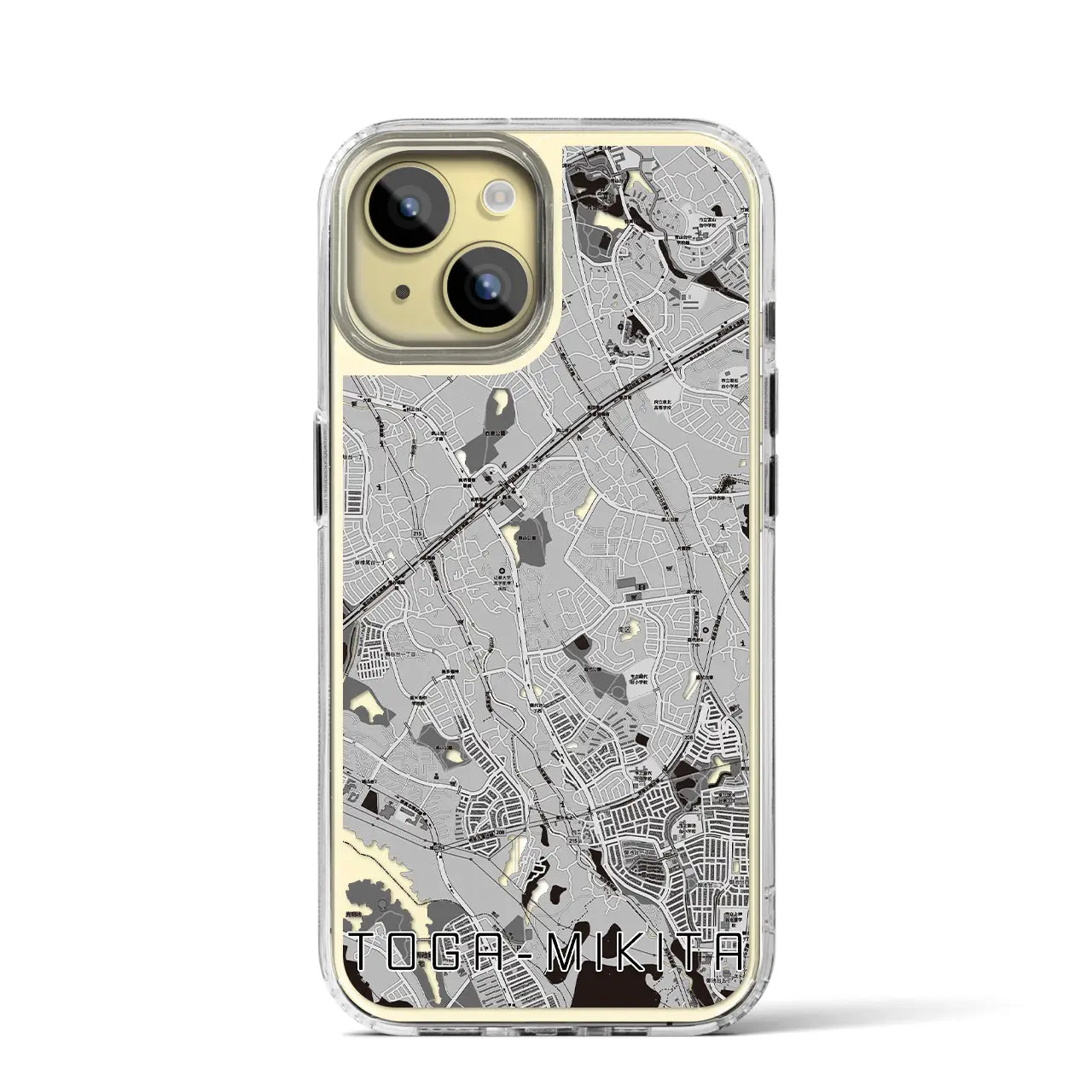 【栂・美木多(大阪府)】地図柄iPhoneケース(MagSafeタイプ)