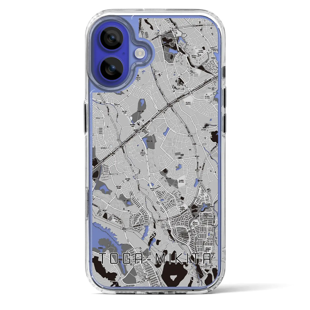 【栂・美木多(大阪府)】地図柄iPhoneケース(MagSafeタイプ)