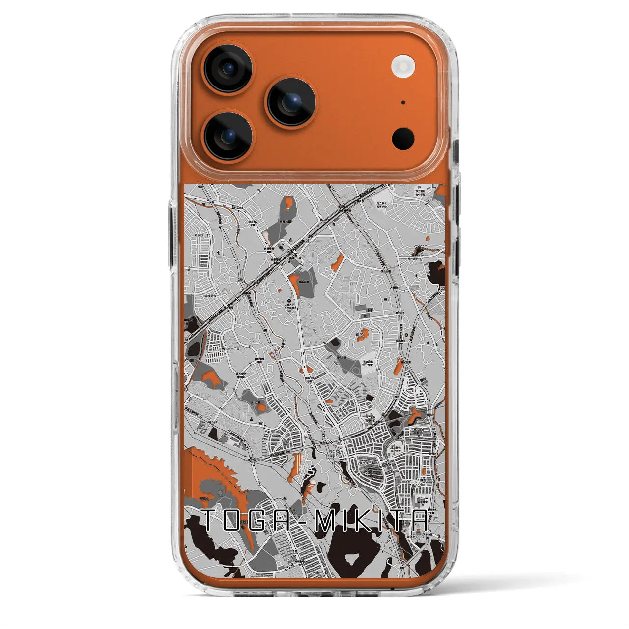 【栂・美木多(大阪府)】地図柄iPhoneケース(MagSafeタイプ)