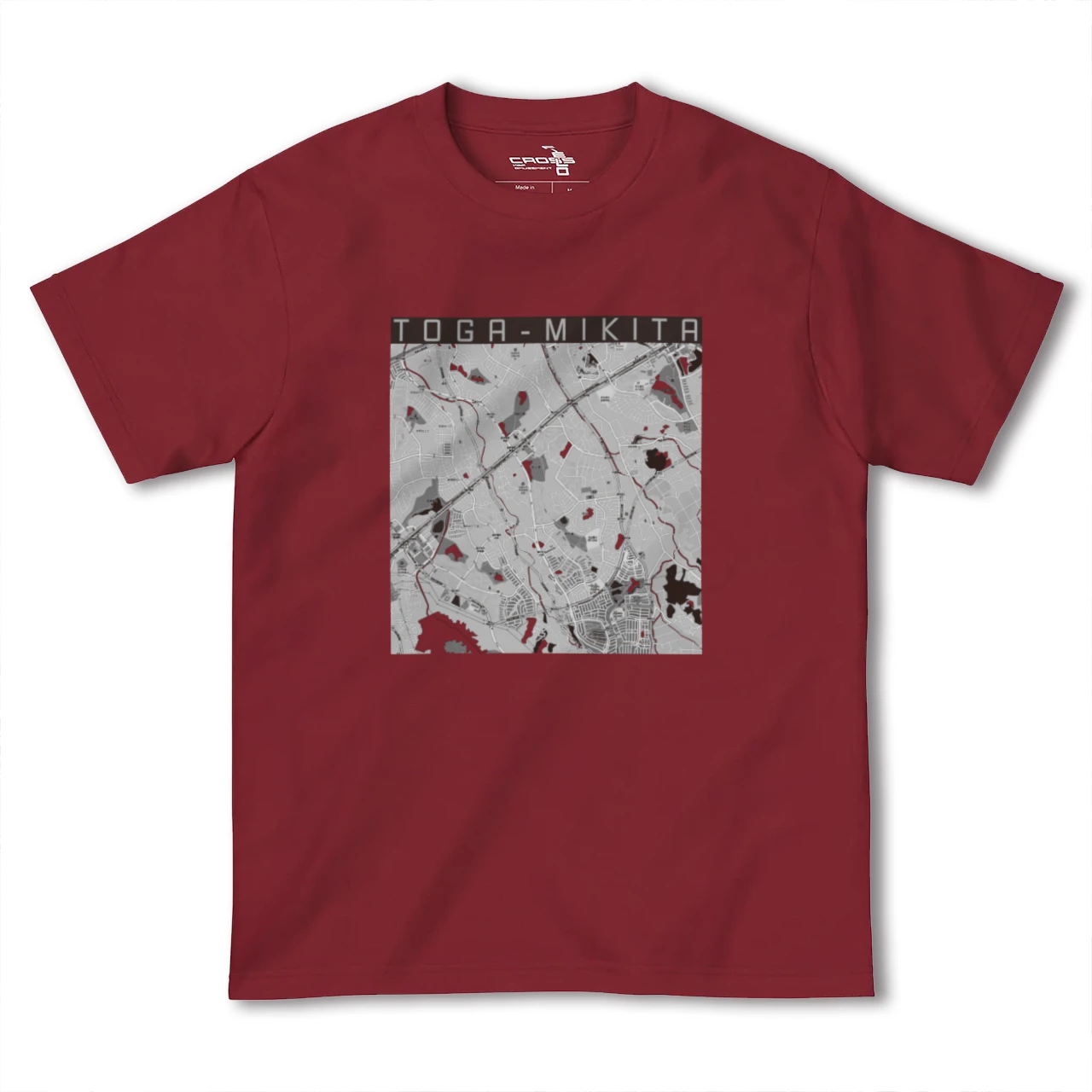 【栂・美木多(大阪府)】地図柄ヘビーウェイトTシャツ