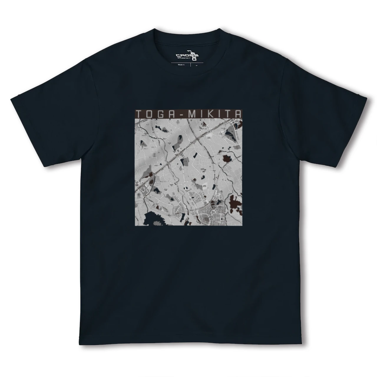 【栂・美木多(大阪府)】地図柄ヘビーウェイトTシャツ
