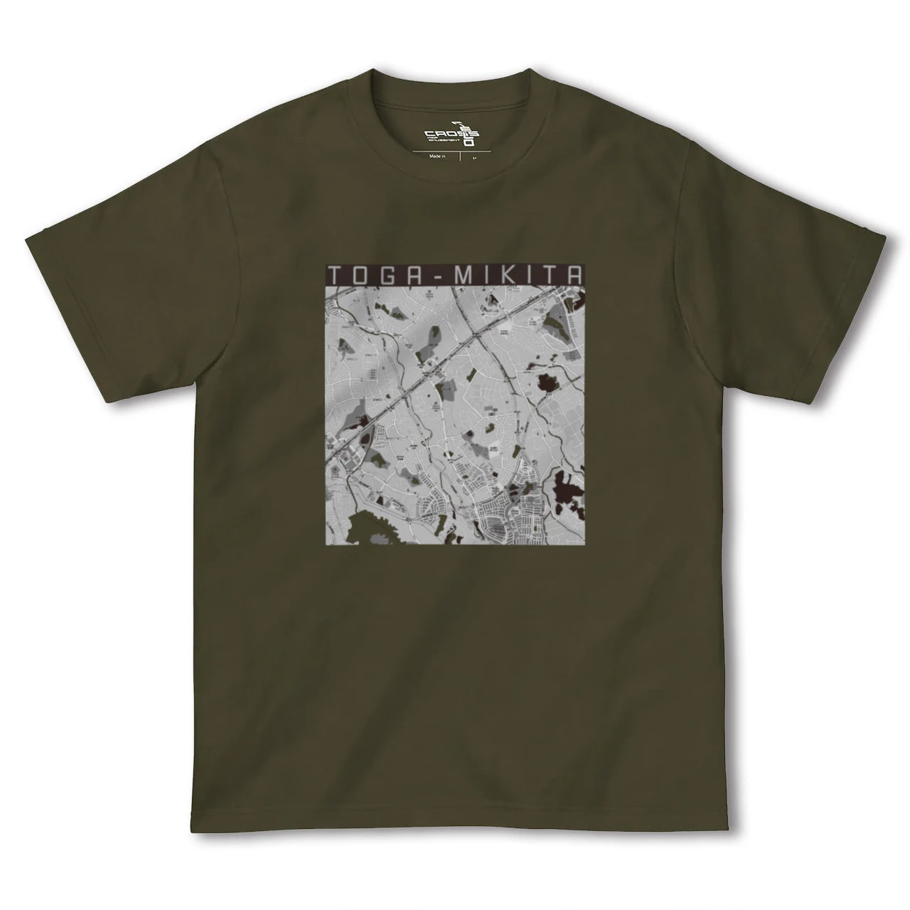 【栂・美木多(大阪府)】地図柄ヘビーウェイトTシャツ