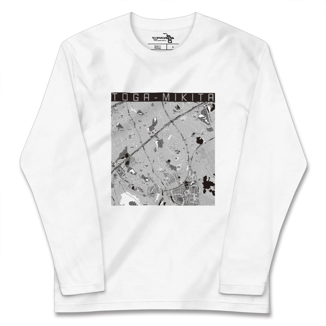 【栂・美木多(大阪府)】地図柄ロングスリーブTシャツ