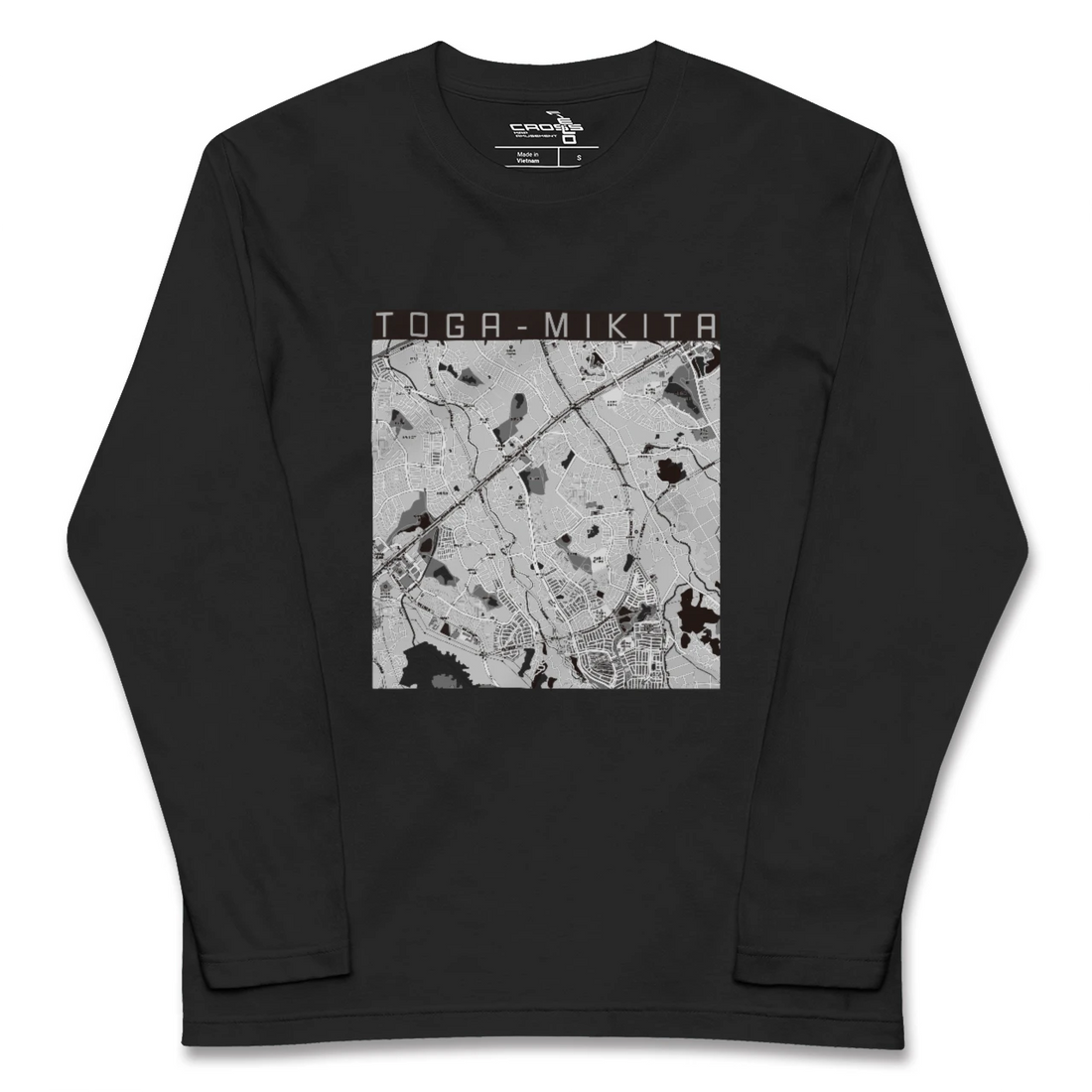 【栂・美木多(大阪府)】地図柄ロングスリーブTシャツ