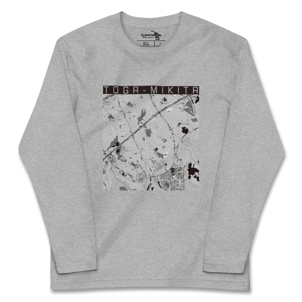 【栂・美木多(大阪府)】地図柄ロングスリーブTシャツ