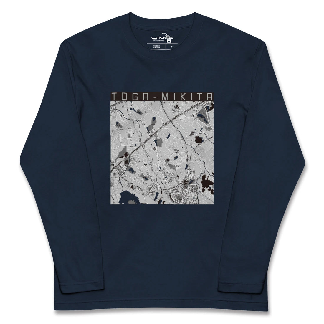 【栂・美木多(大阪府)】地図柄ロングスリーブTシャツ