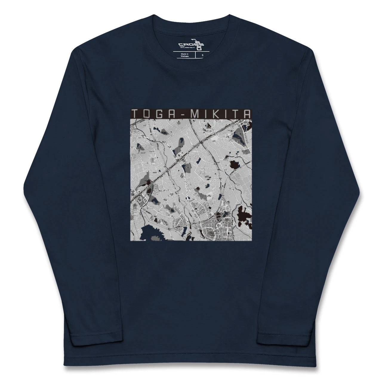 【栂・美木多(大阪府)】地図柄ロングスリーブTシャツ